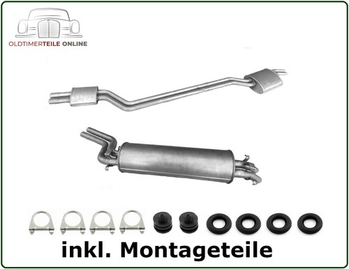 Auspuff set für mercedes w123 - auspuff,